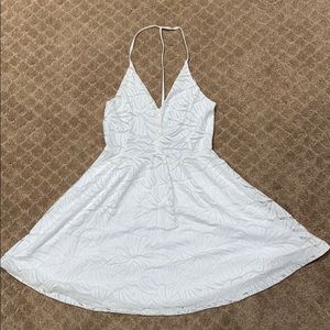 Express White Halter Mini Dress